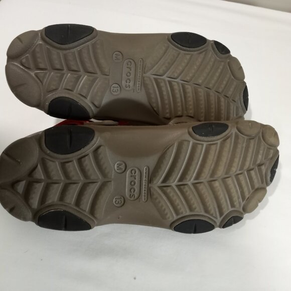 MENS CROCS CLOGS ICONIC COMFORT CAMO WITH BRIGHT ORANGE ADJUSTERS SIZE US 13 M - Picture 6 of 6